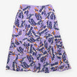 Printed Tiered Midi Skirt Lilac Botanical Print