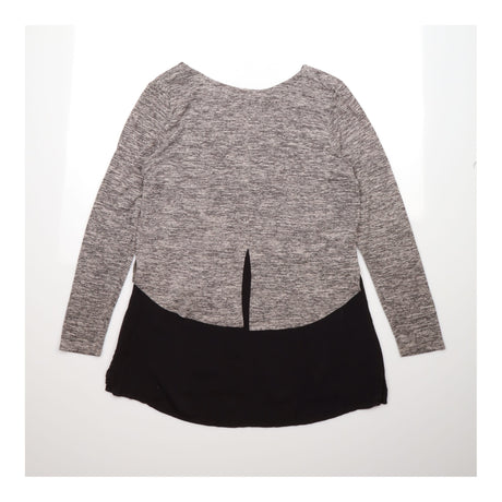 Grey Marl Layered Long Sleeve Maternity Nursing To