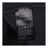 Sweater Vest Dark Grey Ribbed Cotton Wool Knit