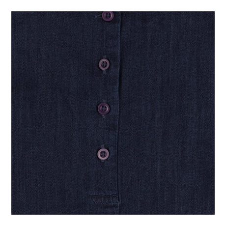 Denim Pinafore Dress with Bow