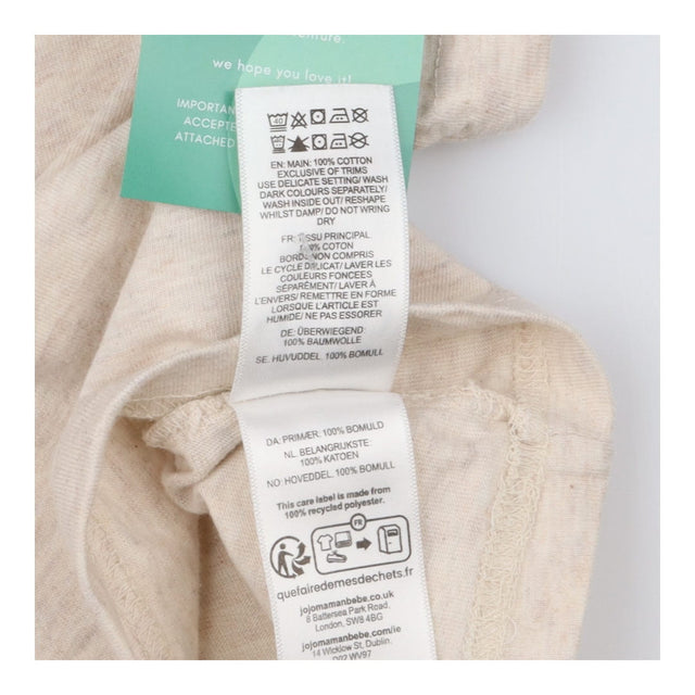 Tee SS cream marl popper shoulder