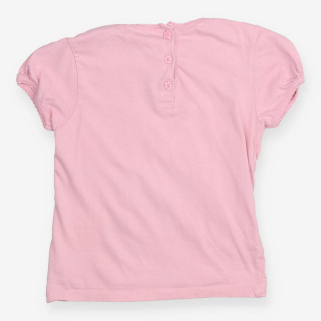 Tee SS pink blue dino on scooter