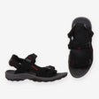 Black and red sandals