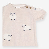 Romper knit cream sheep