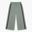 Wide Leg Trousers in Grey with Contrasting Side St
