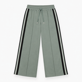 Wide Leg Trousers in Grey with Contrasting Side St