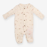Romper cream leaves acorns  muslin
