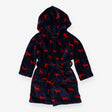 Dressing gown navy red dogs