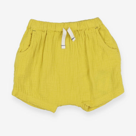 Shorts Yellow Muslin with White Drawstring