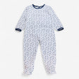 Sleepsuit white velour blue boats and anchors 