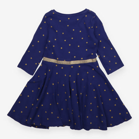 Dress blue with gold stars