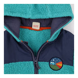 Ted Fleece Jacket Teal/Navy