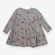 Dress Long Sleeved Grey Snowy Day Animals