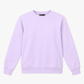 Light Lilac Crew Neck Long Sleeve Sweatshirt