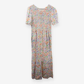 Multicolour Leopard Print Smock Midi Dress