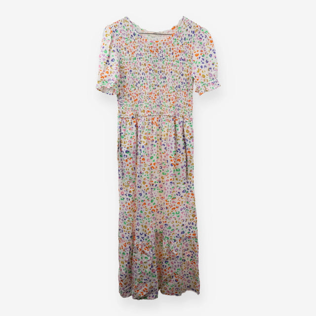 Multicolour Leopard Print Smock Midi Dress