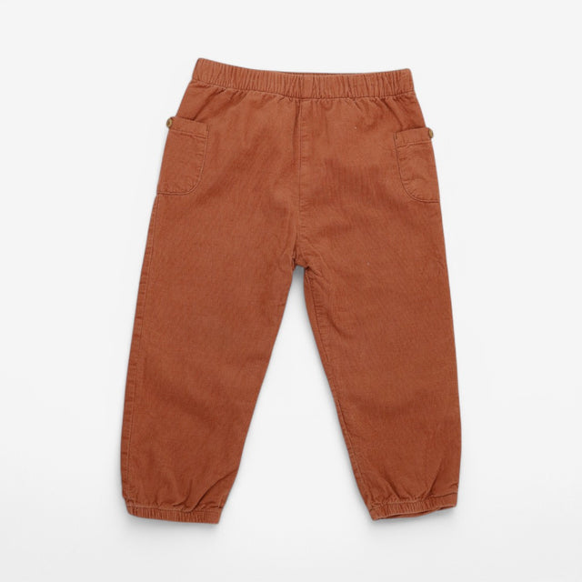 Cord Trousers Rust wood buttons