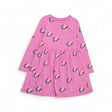 Pink hedgehogs on skates LS dress 
