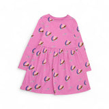 Pink hedgehogs on skates LS dress 