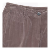 Fine Cord Trousers Straight Leg Smart Casual Grey