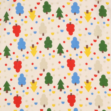 Cream Multi Colour Trees Dress