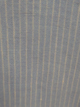 Blue White Striped 100% Pure Linen Short Sleeve To