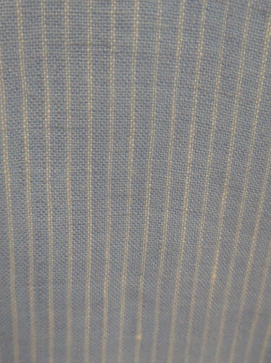 Blue White Striped 100% Pure Linen Short Sleeve To