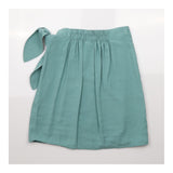 Wrap Mini Skirt Sage Green Side Tie