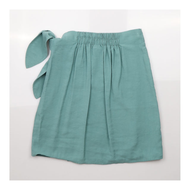 Wrap Mini Skirt Sage Green Side Tie