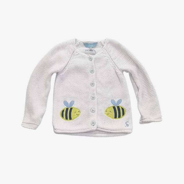 Bee White Button up Cardigan