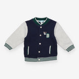 Navy Dogs Jacket with Grey Sleeves