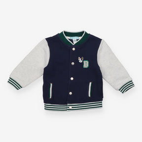 Navy Dogs Jacket with Grey Sleeves