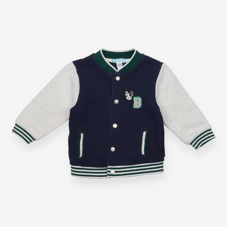 Navy Dogs Jacket with Grey Sleeves