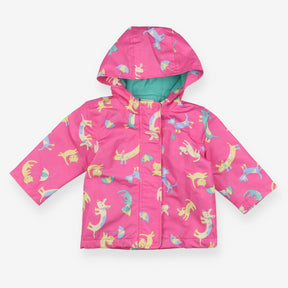 Raincoat pink with dogs in wellies