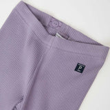 Lilac ribbed leggings