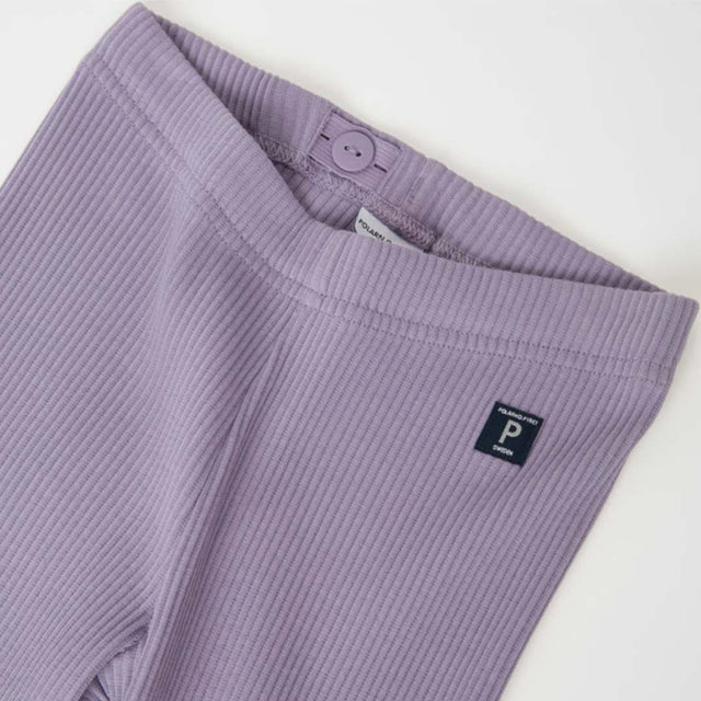 Lilac ribbed leggings