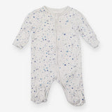 Zipped Sleepsuit White Blue Space 