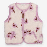 Gilet white and purple fleece