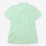 Shirt Green Blue Gingham Short Sleeve Outdoor