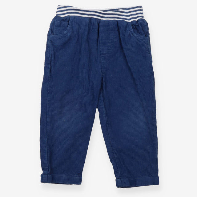 Pull On Trousers Cord Blue