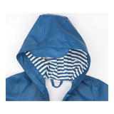 Blue Raincoat with Striped Lining 