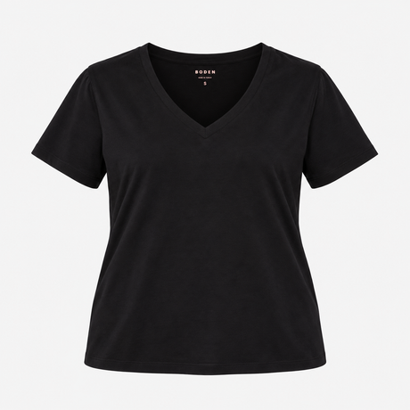 T Shirt Black V Neck