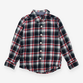 Shirt Long Sleeve Navy, Red and Green Check