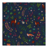 Dress Long Sleeved Navy Leaves and Woodland Animal