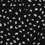 Black White Polka Dot Chiffon Midi Dress Long Slee