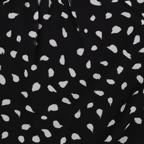 Black White Polka Dot Chiffon Midi Dress Long Slee