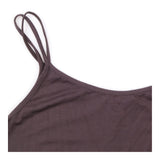 T-Shirt Dark Brown Modal Stretch Double Strap
