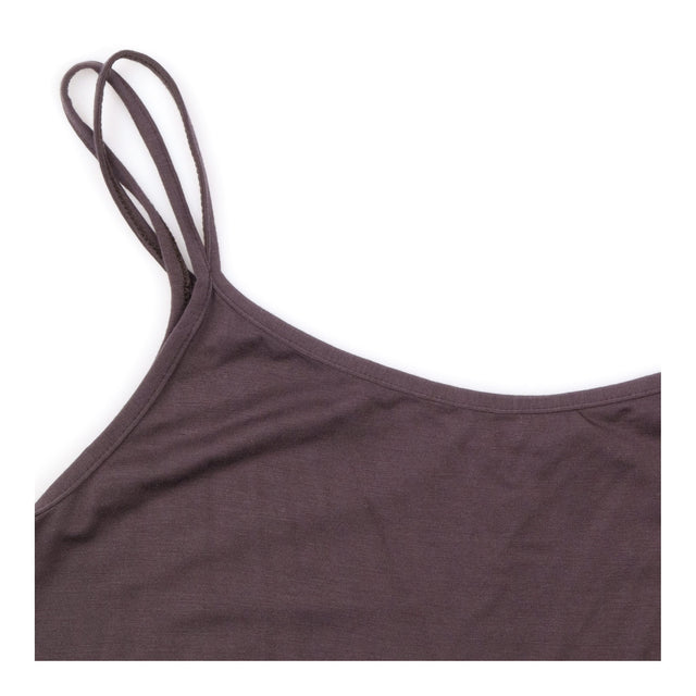 T-Shirt Dark Brown Modal Stretch Double Strap
