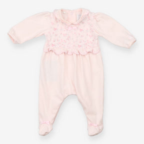Pink and Floral Sleepsuit