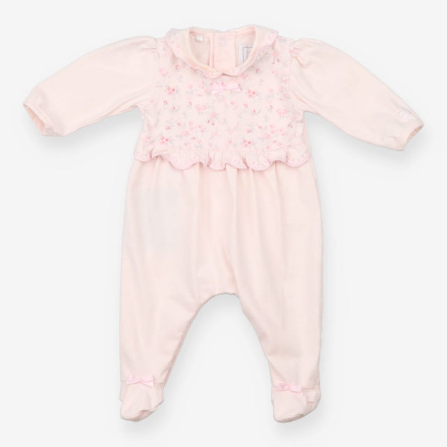 Pink and Floral Sleepsuit